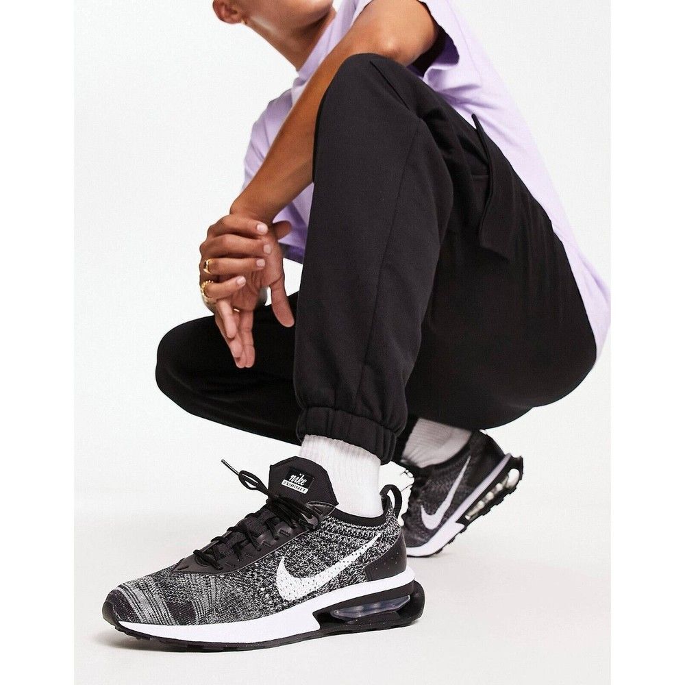 Nike Air Max Flyknit Racer Black White  Men's Running Shoes (9) 0029-4900 NWOB